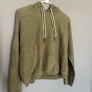 Aerie Cropped Corded Hoodie